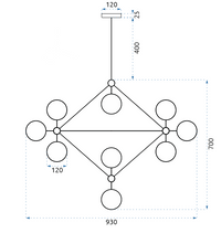 Lampada Pensile Da Soffitto Oro APP267-15C