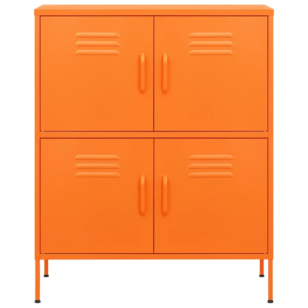 Armadietto Arancione 80x35x101,5 cm in Acciaio