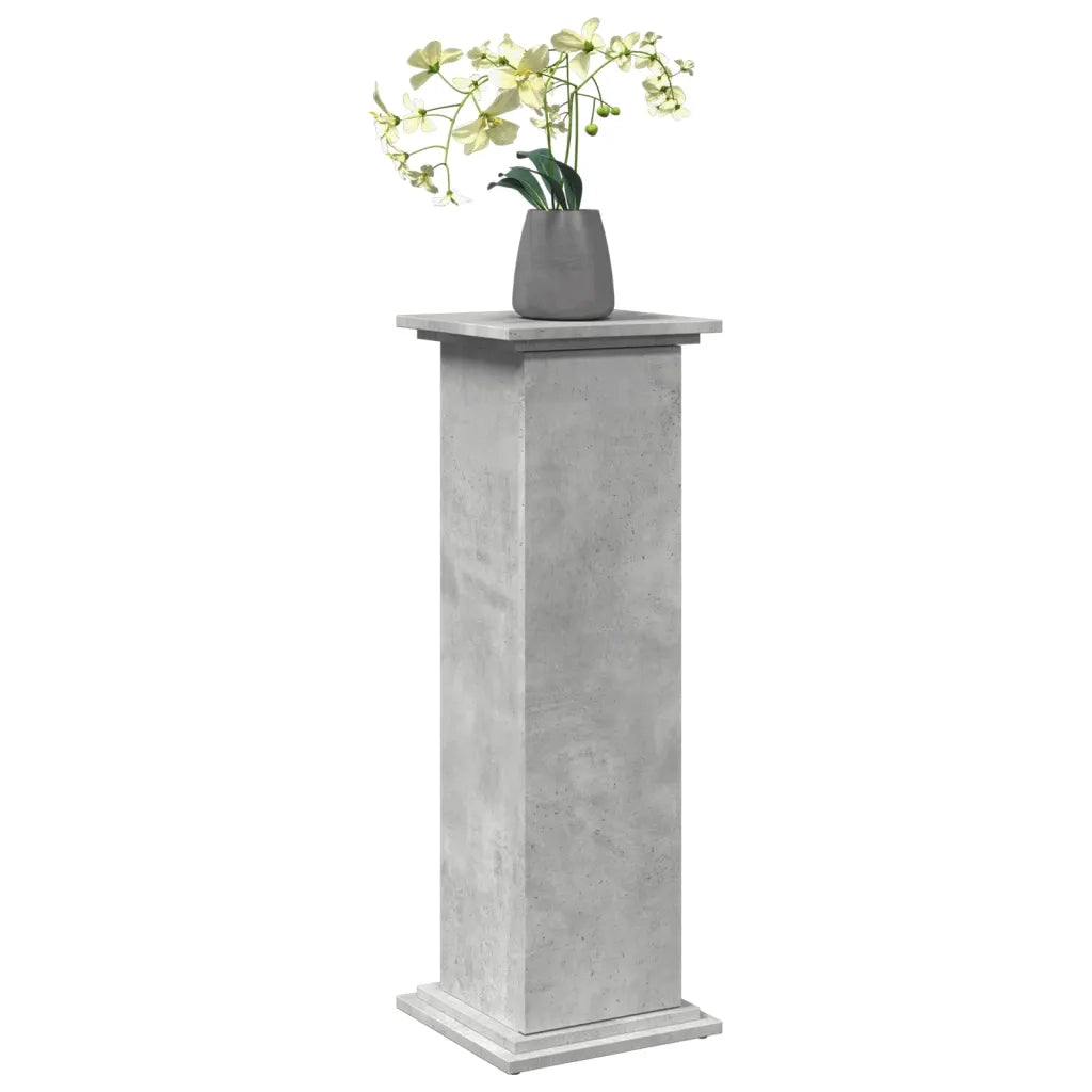 vidaXL Espositore con Portaoggetti Grigio Cemento 31x30x90 Truciolato
