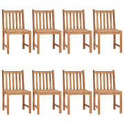 Sedie da Giardino con Cuscini 8 pz in Legno Massello di Teak 3073165