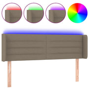 Testiera | Testata a LED Tortora 147x16x78/88 cm in Tessuto