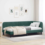 Cornice del letto ad angolo Verde Scuro 90 x 190 cm Velluto 42016598