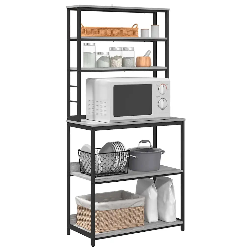 Mensola da cucina Grigio Sonoma 80 x 40 x 168 cm 883889