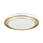 Plafoniera Moderna Moschetta Acciaio Oro Plastiche Bianche Led 36W 4800Lm Ip20