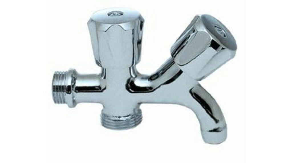 Rubinetto A 2 Maniglie Con Attacco Lavatrice Da 1/2 Idrobric - Idrobric