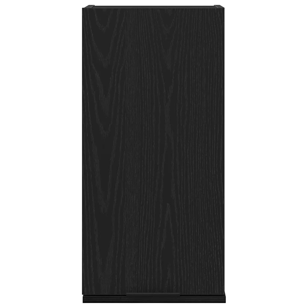 Mobiletto da parete in rovere nero 32x20x67 cm in legno ingegnerizzato 862095