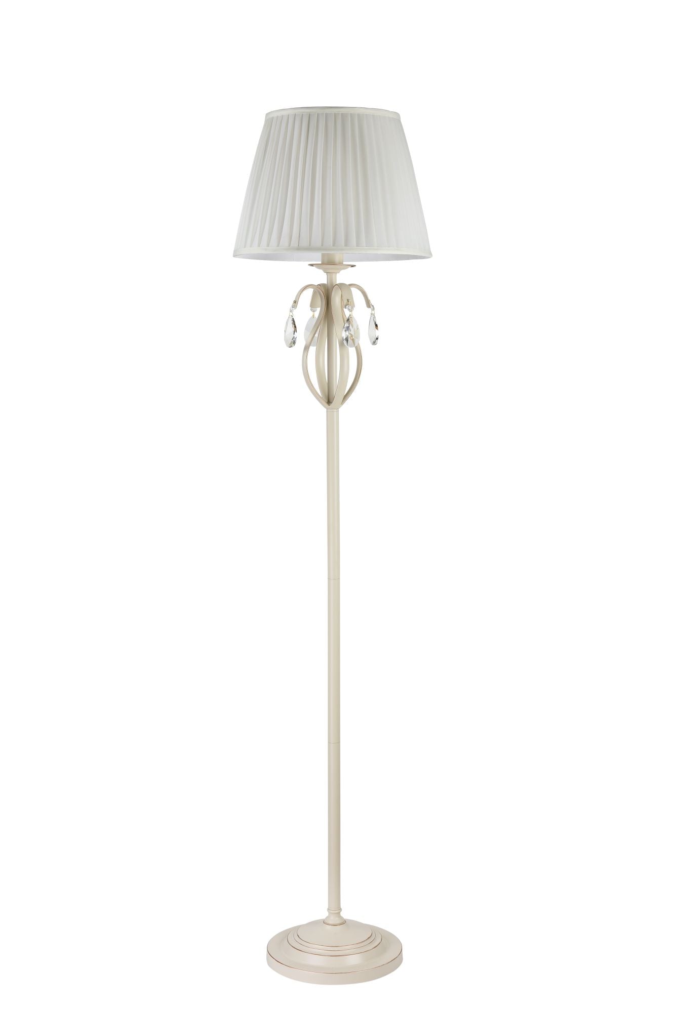 Lampada da terra Elegant in Metallo Brionia Beige