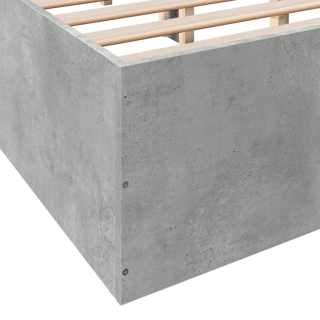 Giroletto-Struttura Letto Grigio Cemento 150x200 cm in Legno Multistrato 503579