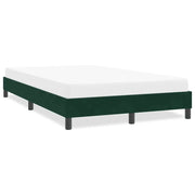 vidaXL Giroletto senza Materasso Verde Scuro 120x220 cm Velluto
