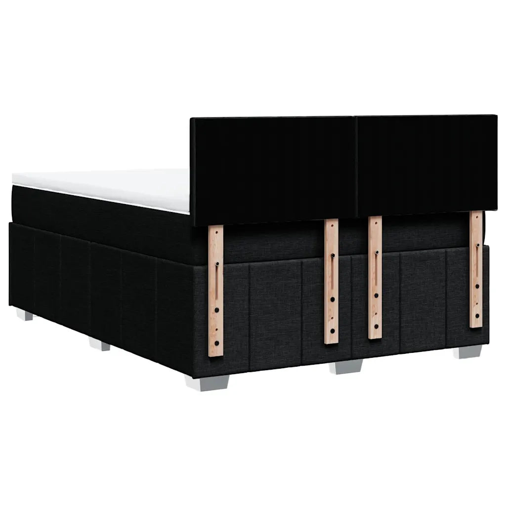 Giroletto a Molle con Materasso Nero 140x200 cm in Tessuto 3289386