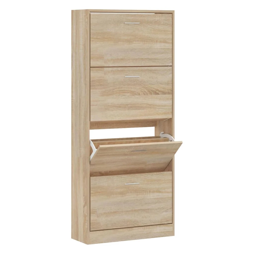 Scarpiera scarpiera mobile portaoggetti ingresso corridoio soggiorno Sonoma 63 x 24 x 147 cm legno composito marrone 02_0021722
