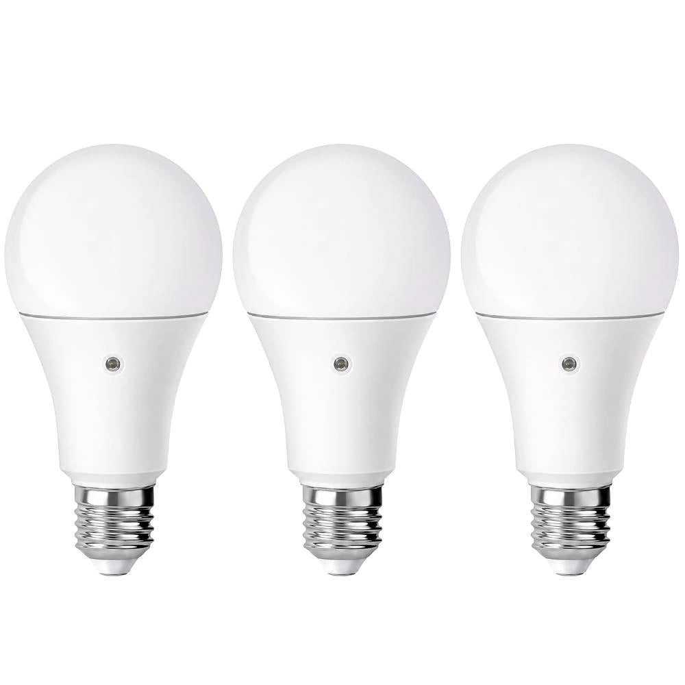 Lampadina led goccia a60 e27 9w 4000k 810lm con sensore crepuscolare *** numero pezzi 3, confezione 1