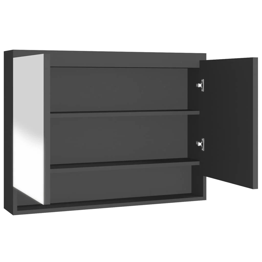 Mobiletto con specchio da bagno 80 x 15 x 60 cm MDF antracite 02_0006710