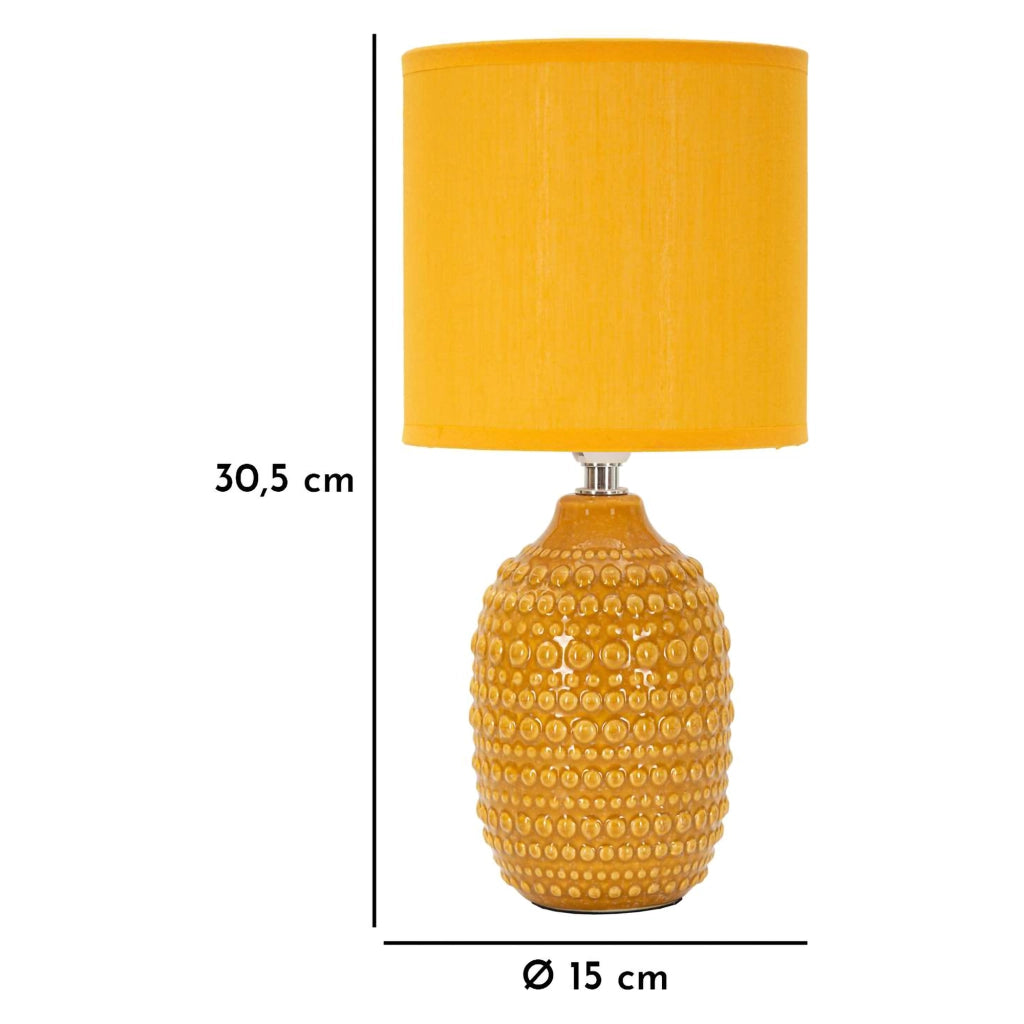 Bethel, Lampada da Tavolo Necessaria 1 Lampadina, Arancione