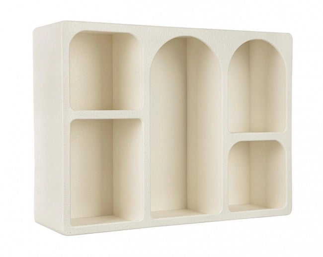 Mensola MDF Bianco Moderna da Parete 80x60 cm - SILKY