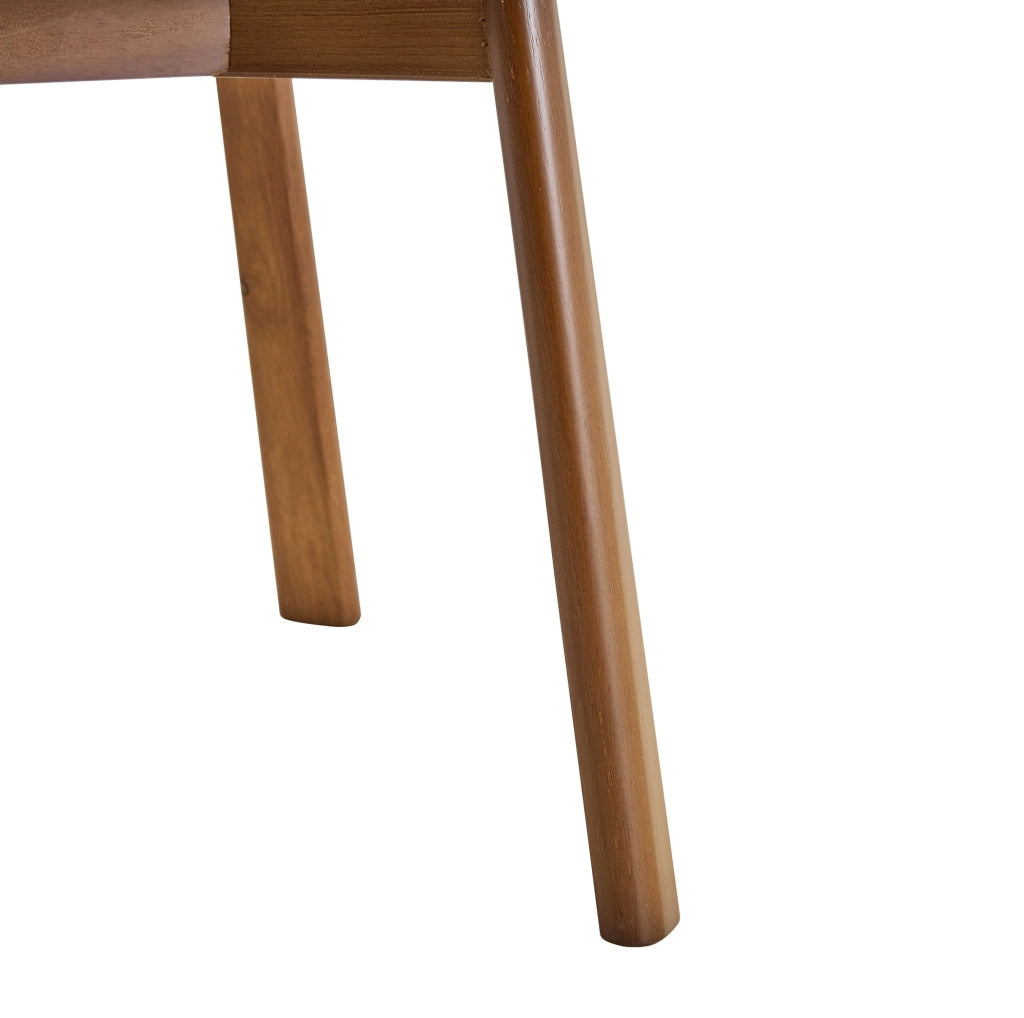 Set di 2 sedie da pranzo con schienale ergonomico; seduta imbottita in legno bianco