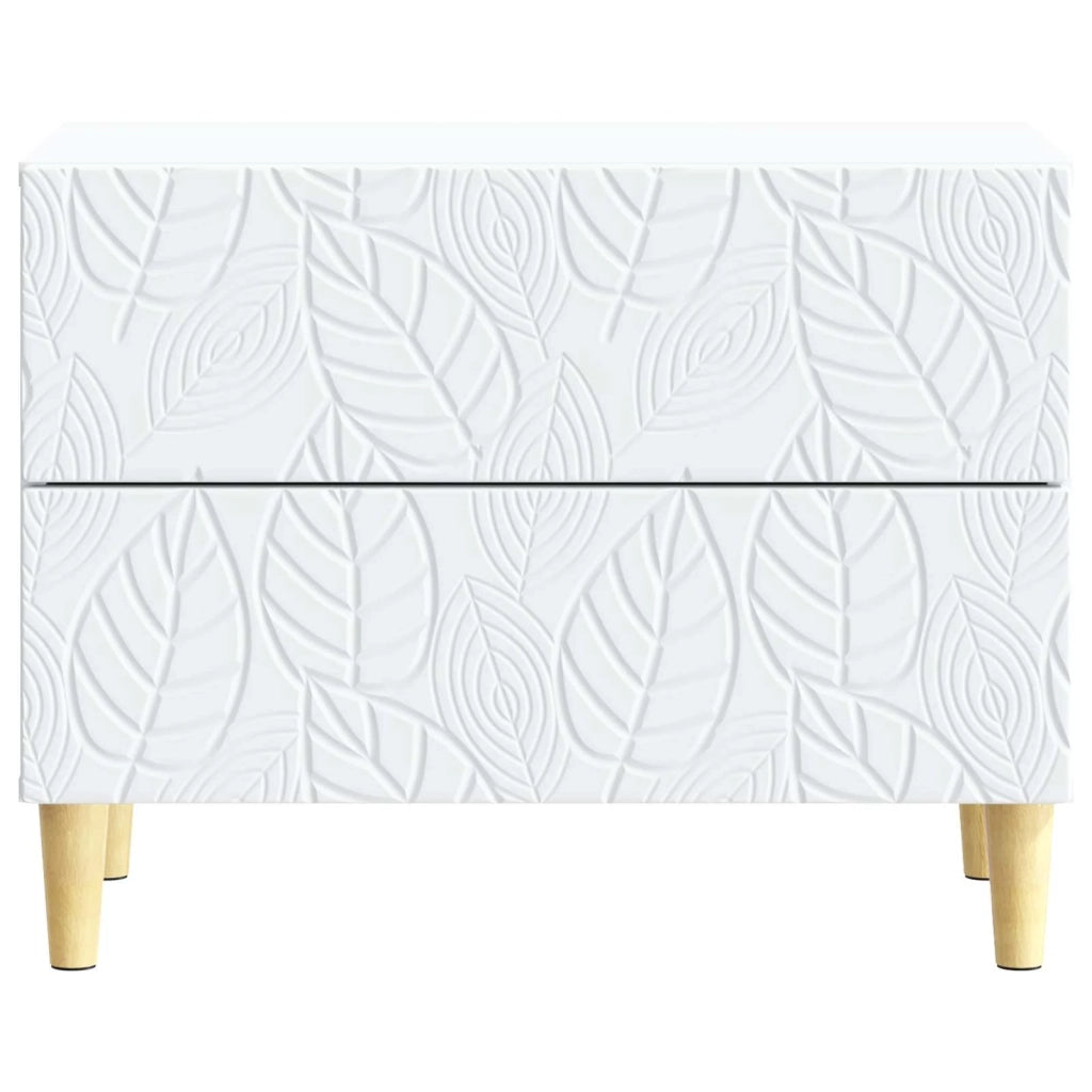 Comodino Bianco 62 x 34,5 x 48 cm Legno ingegnerizzato 895005