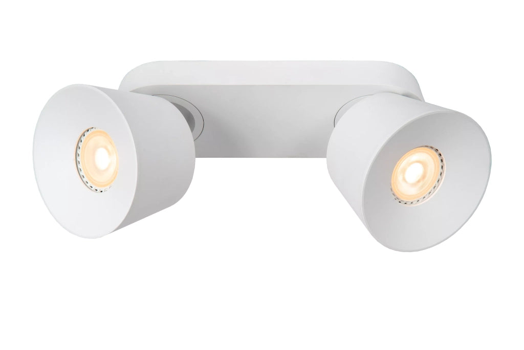 Spot soffitto bianco doppio orientabile 2xGU10 40W Lucide