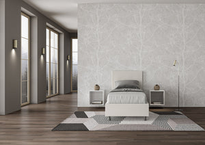 Letto Singolo 80x190 cm con Rete Adele Bianco