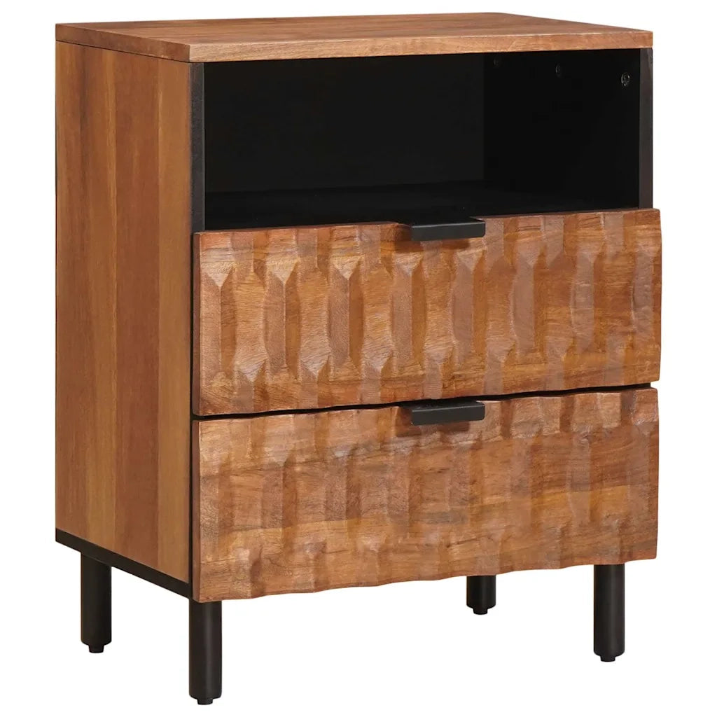 Comodino | Armadio da Notte | Mobiletto da notte con cassetto Marrone 50 x 33 x 62 cm