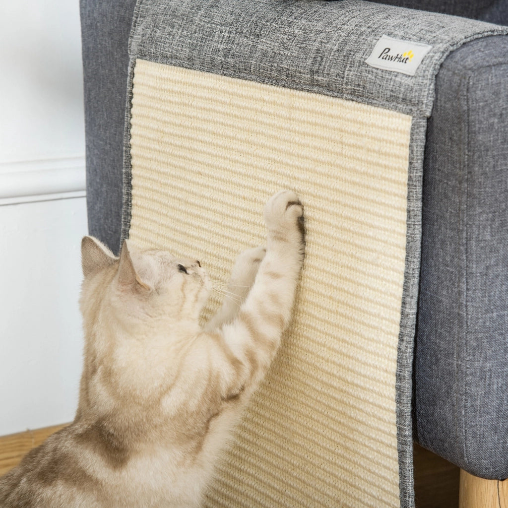 EasyComfort Set 2 Tiragraffi per Gatti da Divano in Sisal e Poliestere, 130x45cm - Grigio