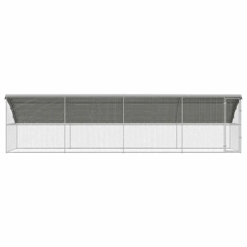 Gabbia per polli 4 pcs Argento 800 x 200 x 198,5 cm