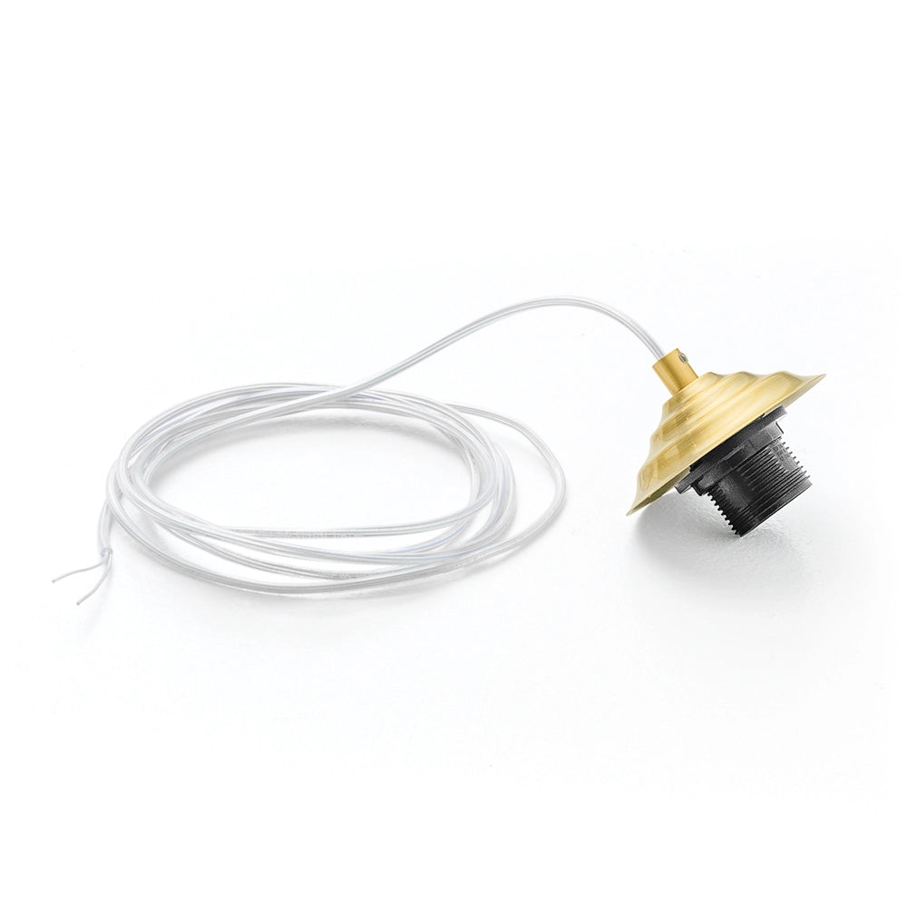 Portalampada con cavo trasparente Alice ottone per lampade a sospensione 1XE27 max 1X60W IP20 - Lunghezza max 3 metri