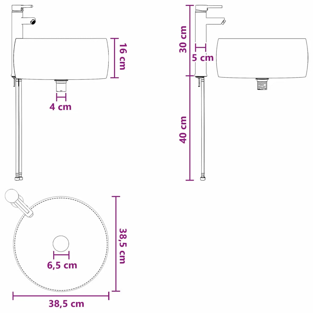 Mobile lavabo da parete Sonoma grigio 49 x 44,5 x 66 cm 890618
