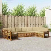 Set divano sezionale con cuscino 10 pcs Naturale e Beige