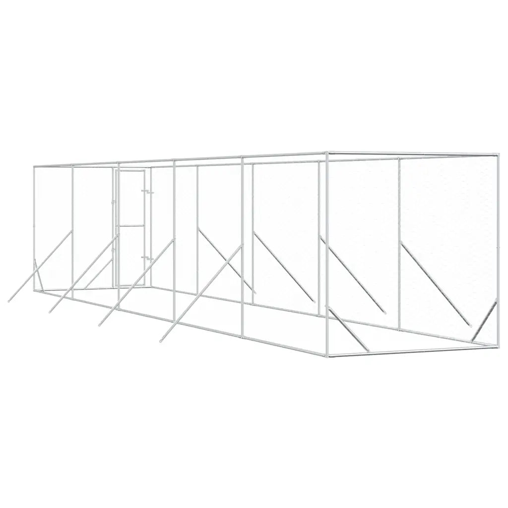Cuccia per Cani da Esterno Argento 2x10x2 m Acciaio Zincato 3190453