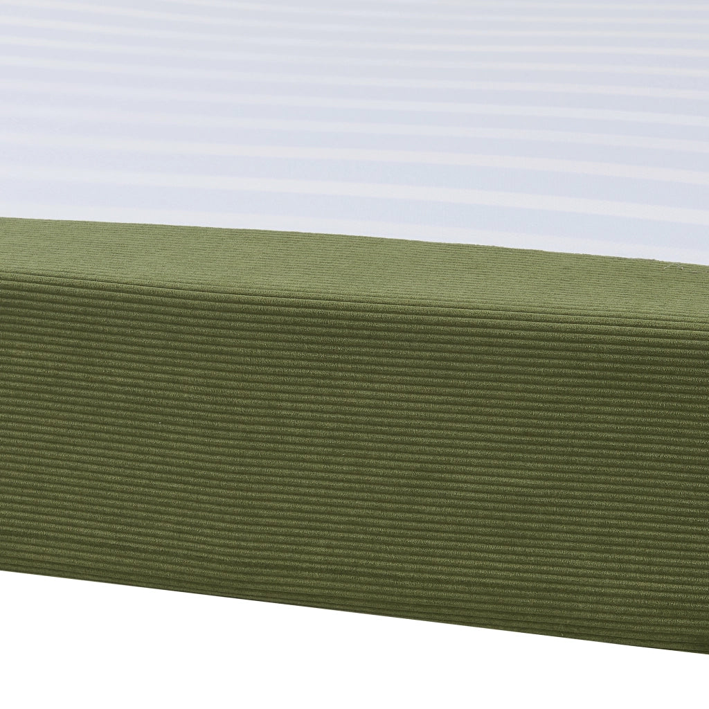 Letto Francese Lilla 140x200 cm con Fodera Protettiva - Verde [en.casa]