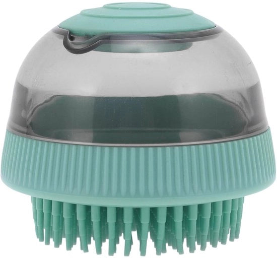 Spazzola per animali con distributore di shampoo in silicone - Spazzola per gatti - Spazzola per cani - Strumento di cura - Spazzola desquamante - Progettazione ergonomico - Spazzola per cura