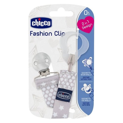 Porta succhietto chicco 934141 fashion clip nastro verde