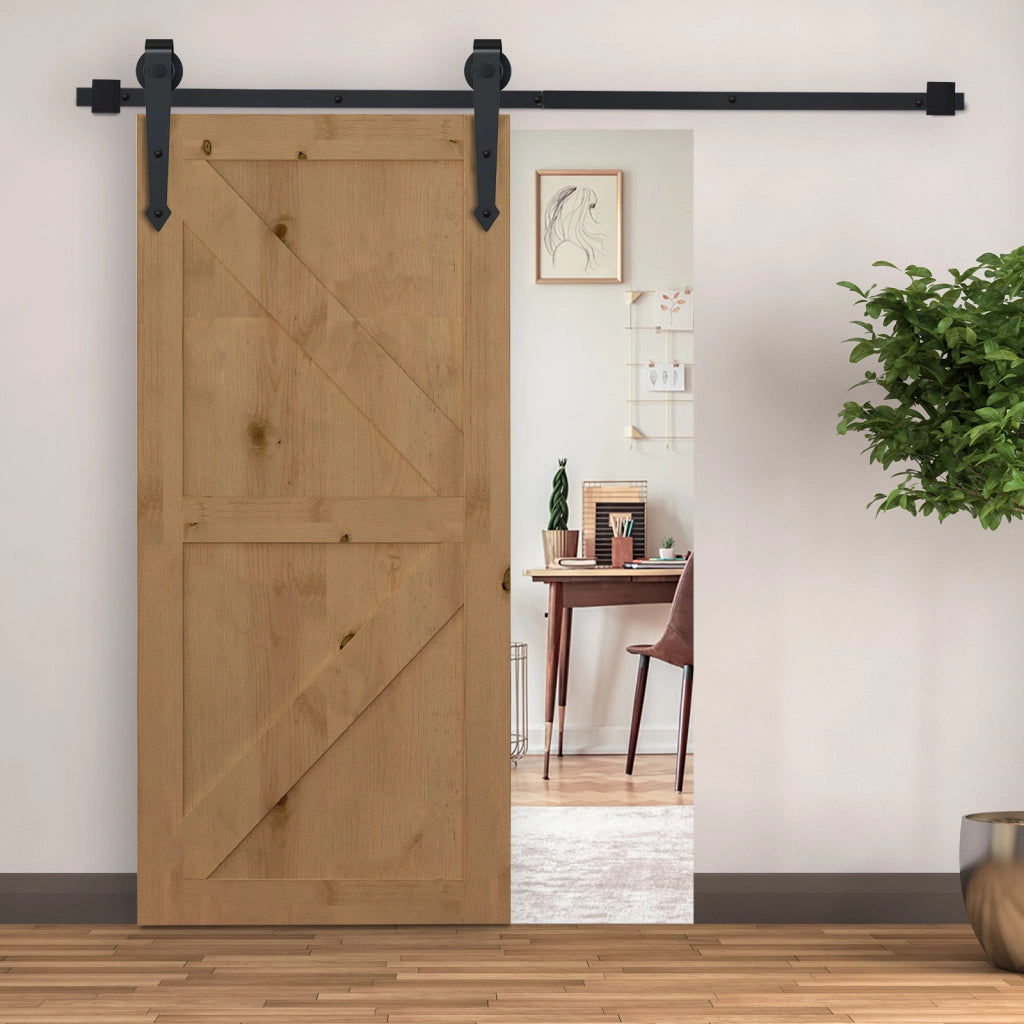 Kit per ante scorrevoli ¨C zephmum ¨C design rustico, acciaio al carbonio, portata 100 kg