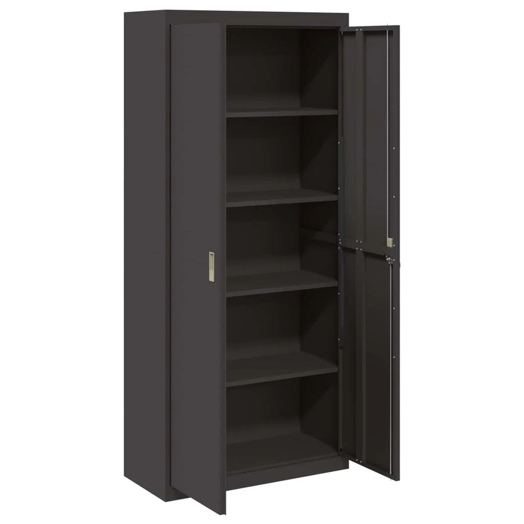 Armadio Nero 90 x 40 x 200 cm Acciaio