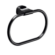 Portasalviette ad anello da muro in acciaio inox e Cromall ST70 Gedy serie STELVIO Nero Opaco