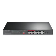 Switch 18p di cui 16p 10/100mbps 2p gigabit  rack. mercusys ms118cp con 16p poe+ -  - alim.poe 190w