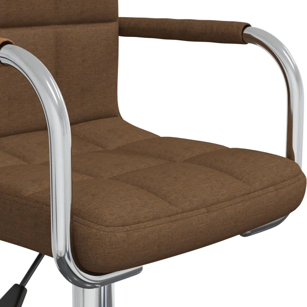 Sedia Girevole da Ufficio Marrone in Tessuto 334732