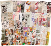 Accessori per scrapbook - Stickers retro vintage per scrapbooking - Stickers vintage per hobby 200 pezzi.