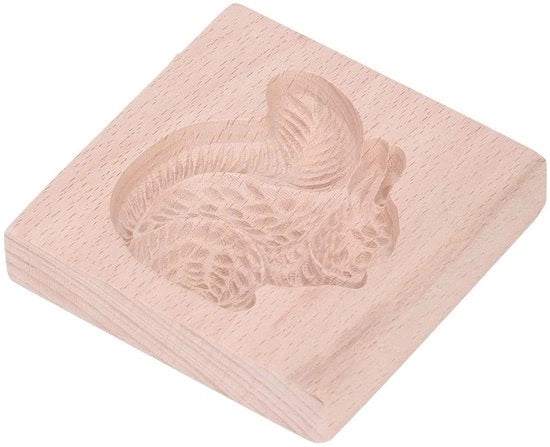 Stampo per biscotti a forma di scoiattolo in legno di betulla riciclabile - accessorio da cucina - attrezzo DIY - sostenibile e lavabile
