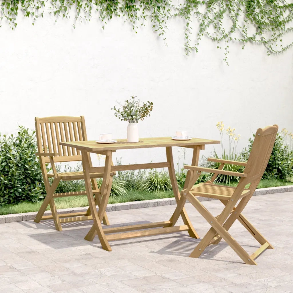 Tavolo da Giardino | Tavolino da esterno Pieghevole 110x55x75cm Legno Massello Acacia