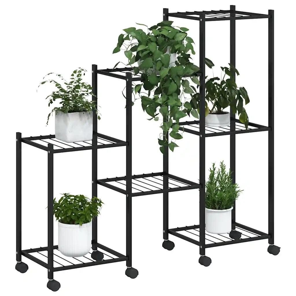 Portafiori con Ruote 83x25x83,5 cm Ferro Nero cod mxl 65830
