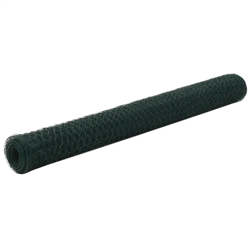 Recinzione in Rete per Pollaio in Acciaio e PVC 25x1,2 m Verdecod mxl 79632
