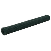 Recinzione in Rete per Pollaio in Acciaio e PVC 25x1,2 m Verdecod mxl 79632