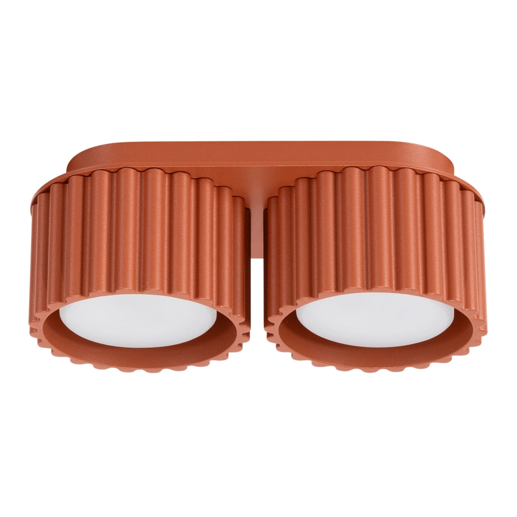 Plafoniera ovale moderna ocra rossa 21 cm 2xGX53 VISTAO