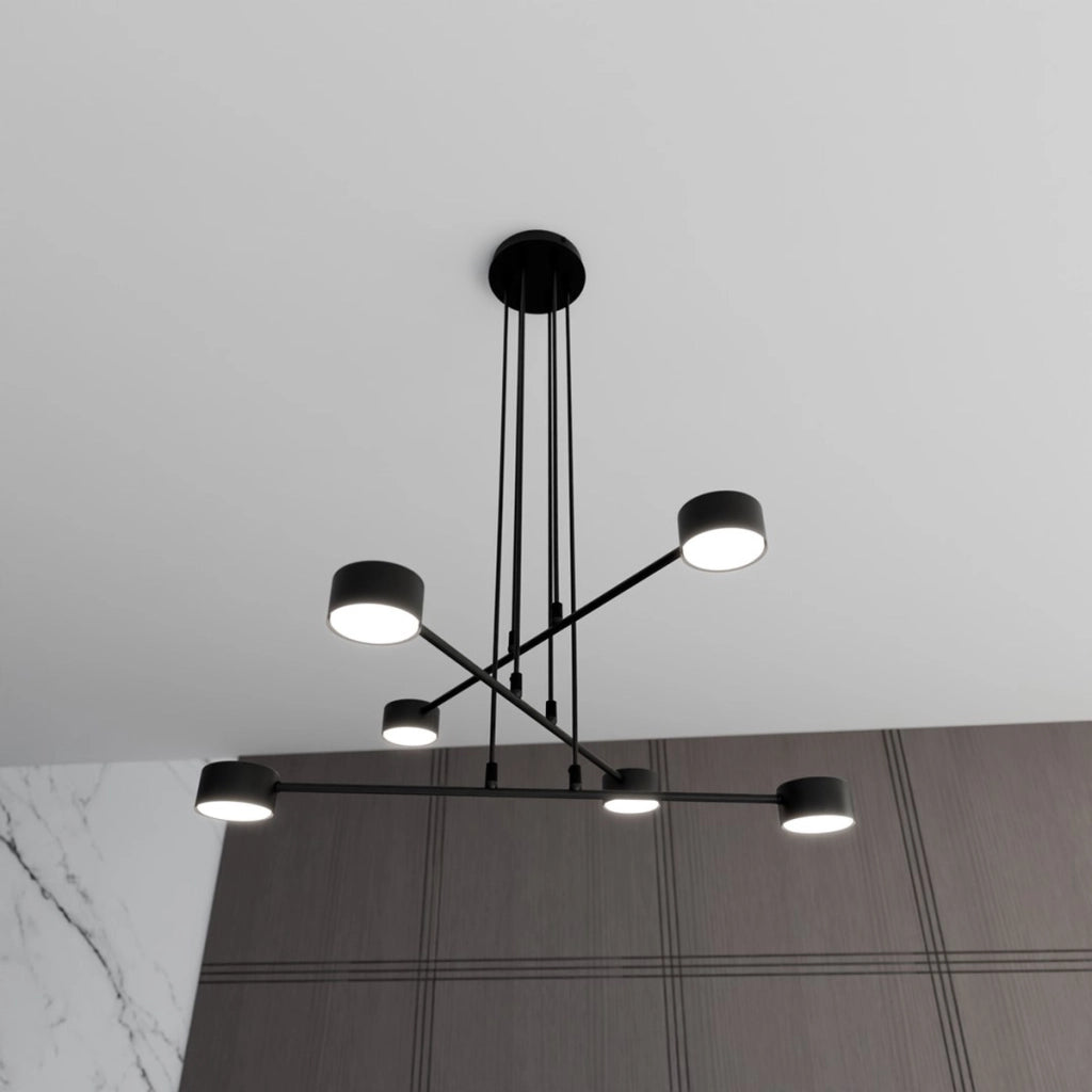 Lampada a sospensione Modus in acciaio verniciato nero