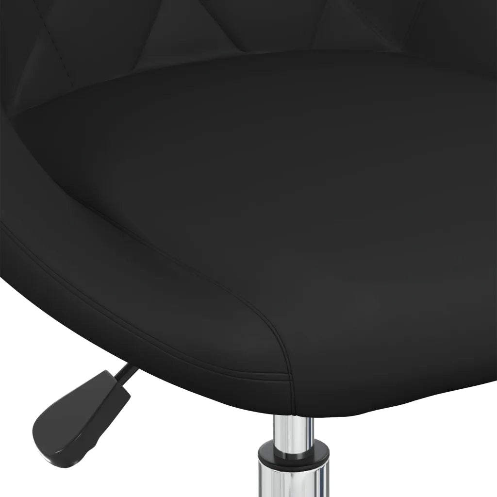 Sedia da Pranzo Girevole Nera in Similpelle cod mxl 55100