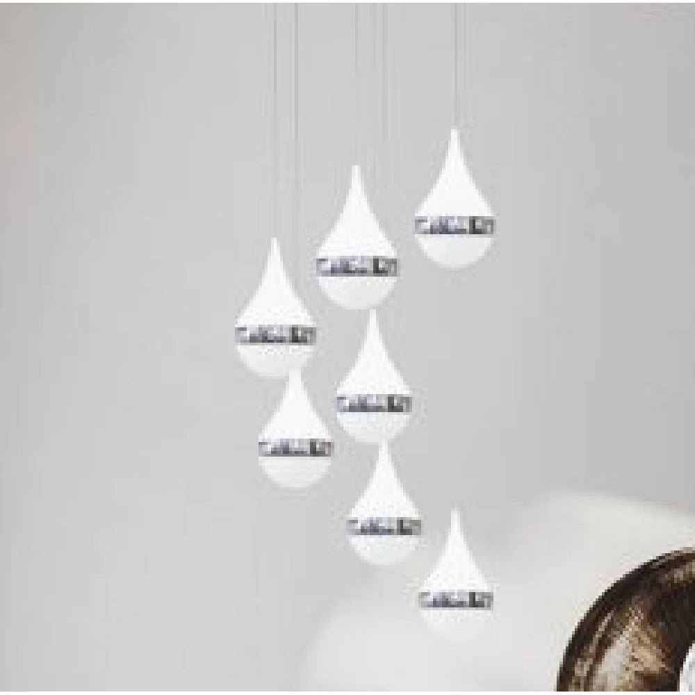 Trade Shop - Lampada A Sospensione Led 80watt Design Goccia A Cascata Luce 6500k 4000k Lp-18a -
