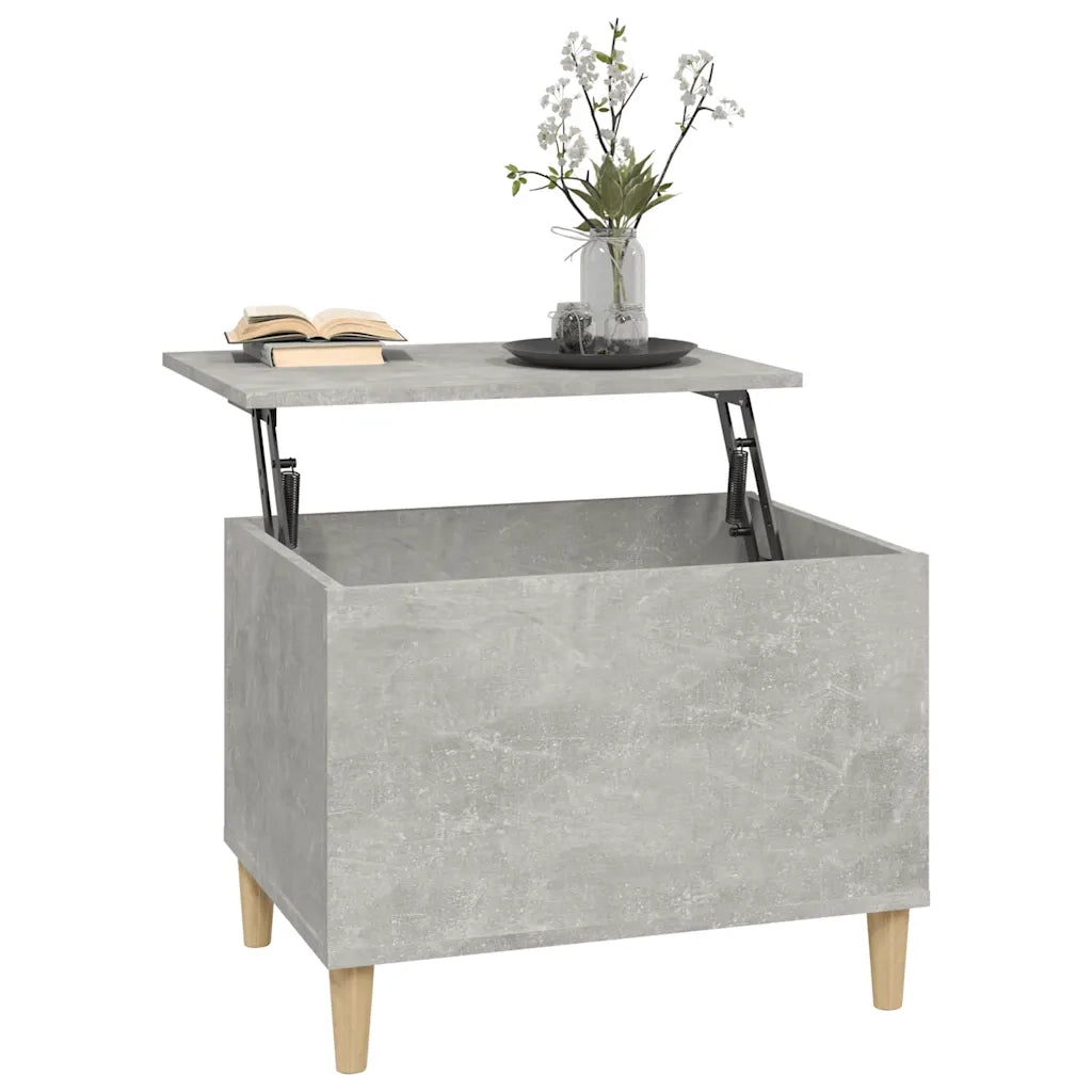 Tavolino Salotto-Tavolino da soggiorno-Tavolo Grigio Cemento 60x44,5x45 cm Legno Multistrato 884970