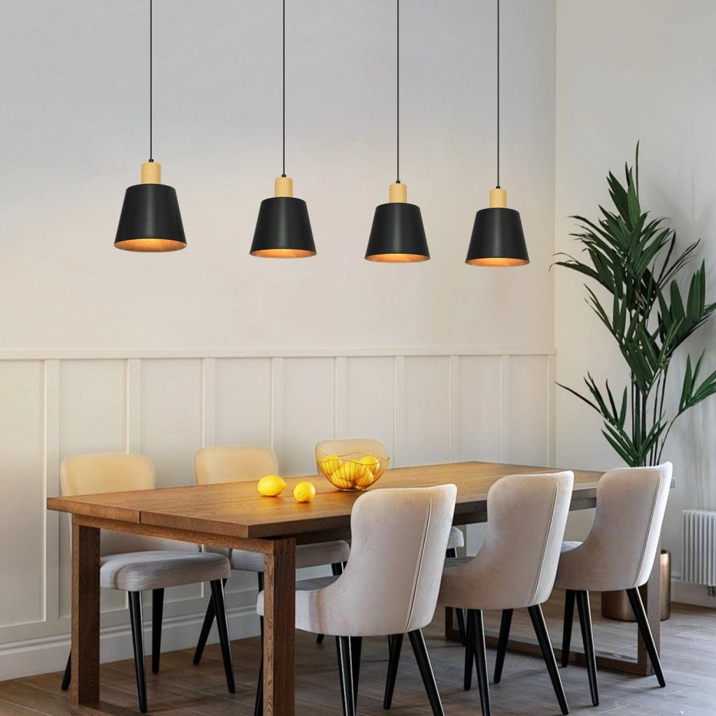 Lampada a sospensione ZMH per sala da pranzo 1 fiamma 2 x Lampada a sospensione in metallo nero industriale